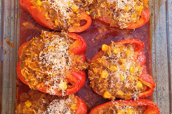 Paprika with Feta Mince Filling