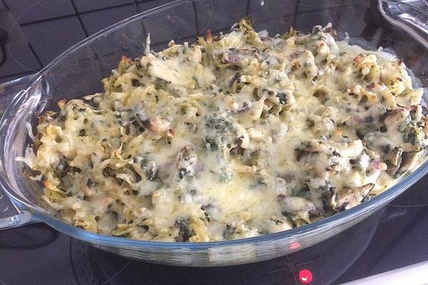Pasta Bake with Spinach and Chicken