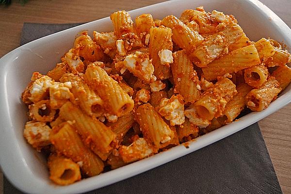 Pasta Casserole with Pesto and Sheep Cheese