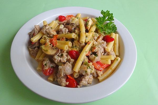 Pasta Con Salsiccia E Funghi – Noodles with Sausage and Mushrooms
