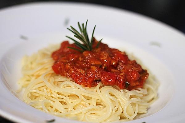 Pasta Floats in Tuna and Vegetable Ragout