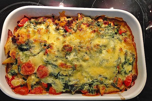 Pasta Gratin with Cream Sauce