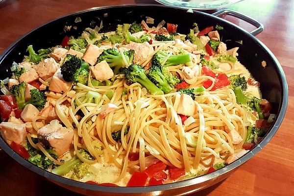 Pasta in Broccoli – Salmon – Cream Sauce