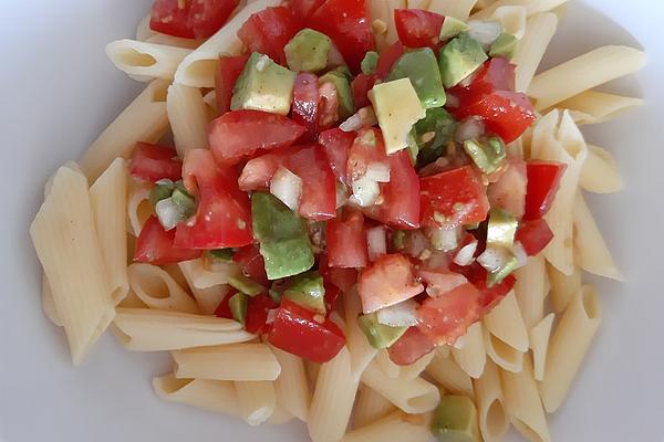 Pasta Mexicana with Avocado and Tomato Sauce