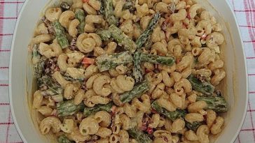 Light Pasta Salad with Green Asparagus