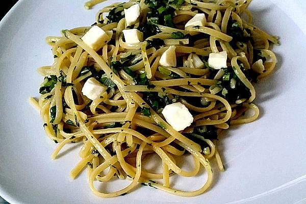 Pasta with Herb Vinaigrette and Mozzarella