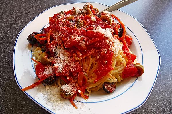 Pasta with Mediterranean Olive Sauce