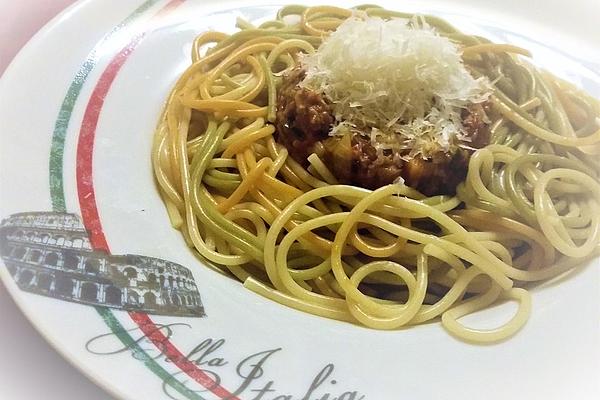 Pasta with Minced Meat – Vegetables – Sauce