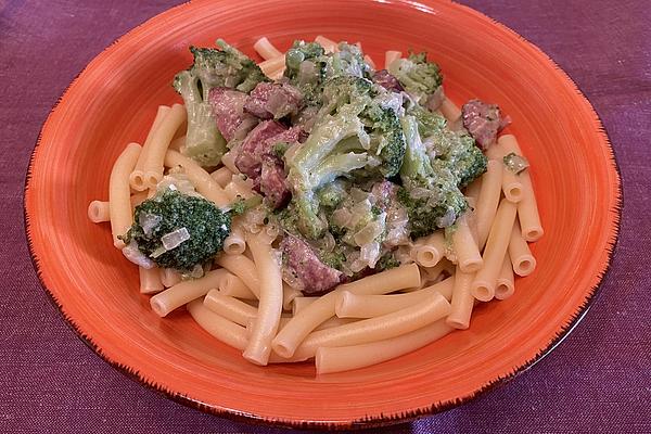 Pasta with Vegetable Sauce and Sausage Dumplings