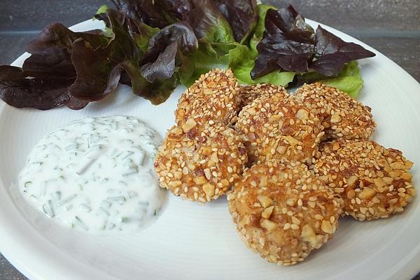 Patties with Peanut Sesame Crust