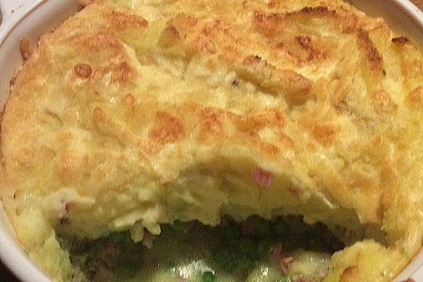 Pea Casserole with Mashed Potatoes