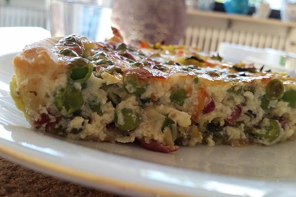 Pea Quiche with Mint