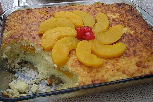 Peach and Rice Casserole with Peach Sauce