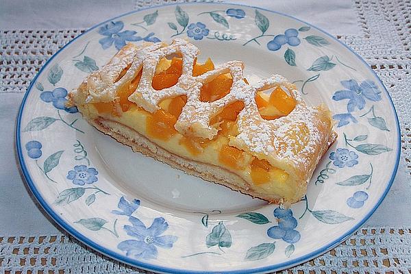 Peach Strudel with Custard Cream