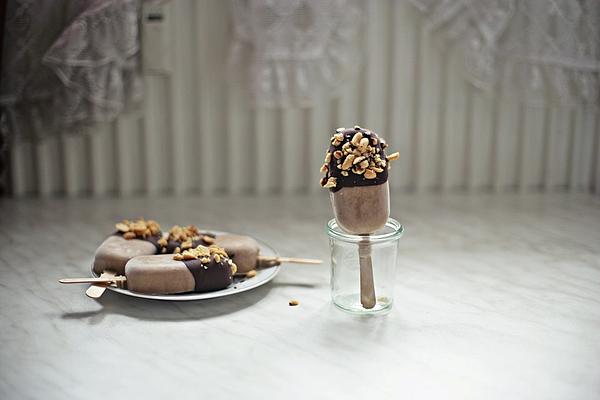 Peanut Butter Banana Popsicles