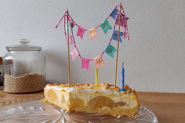 Pear Sour Cream Cake with Meringue By Aunt Hanna