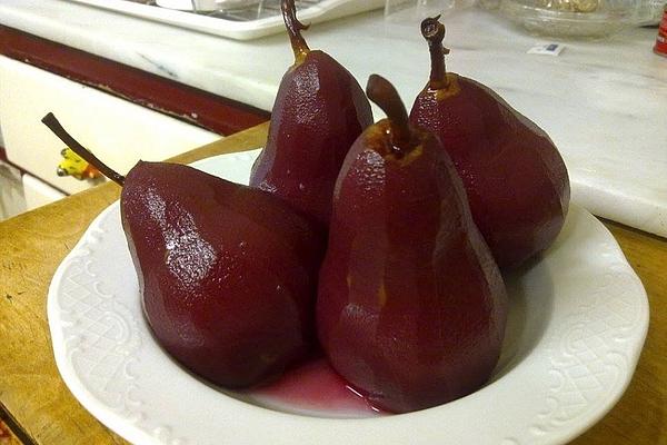 Pears in Red Wine