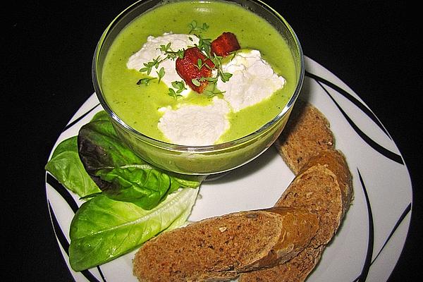Peas – Watercress – Soup with Emmentaler Snow Dumplings