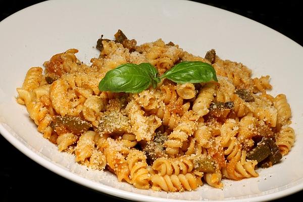 Penne with Fried Peppers