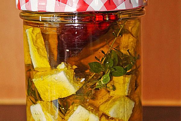 Pickled Feta in Olive Oil