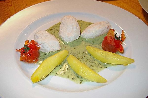 Pike Dumplings with Frankfurt Green Sauce