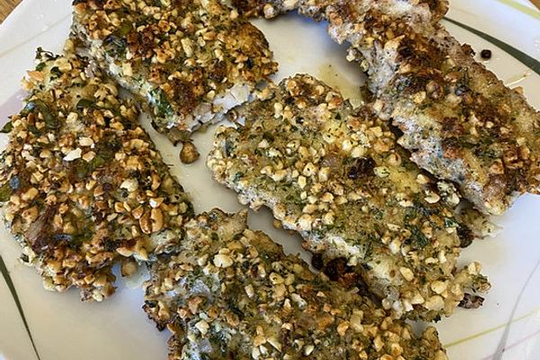 Pikeperch in Almond Herb Crust