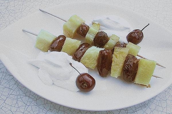 Pineapple Date Skewers Grilled