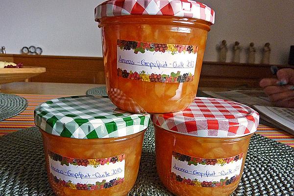 Pineapple-pink-grapefruit-quince Jam with Vodka