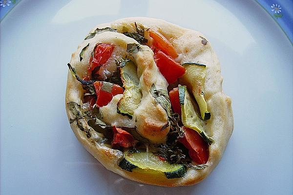 Pizza Rolls with Rocket, Tomato and Mozzarella