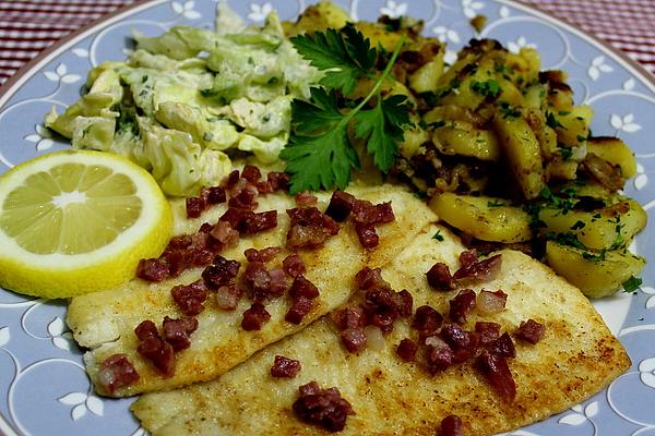 Plaice Fillet with Bacon Stick