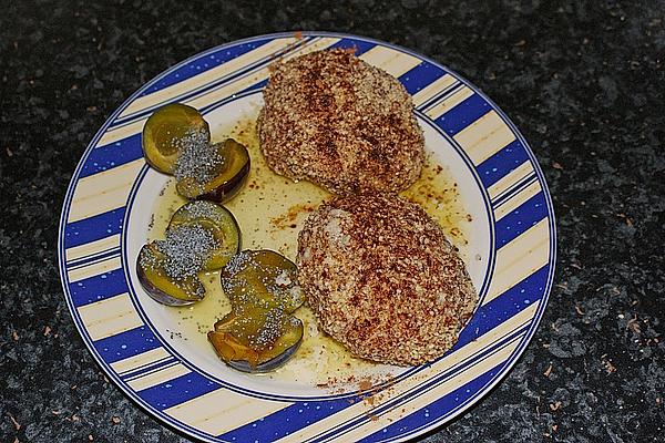 Plum Dumplings with Marzipan