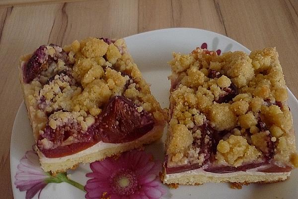 Plum Quark Cake with Sprinkles