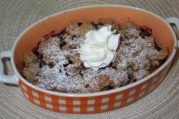 Plums with Nut Crumbles