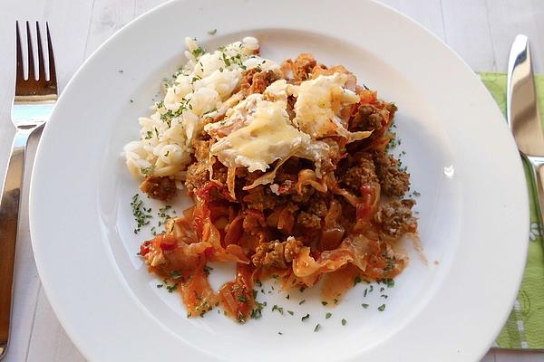 Pointed Cabbage – Minced Meat – Casserole