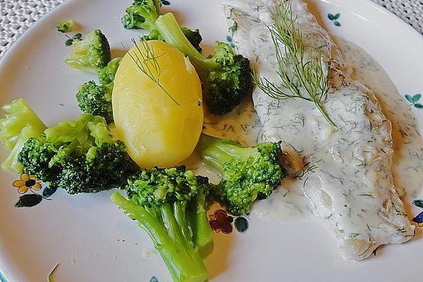 Pollack Fillet in Dill Sauce
