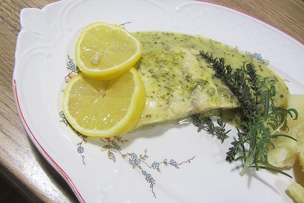 Pollack Fillet in Herb Sauce