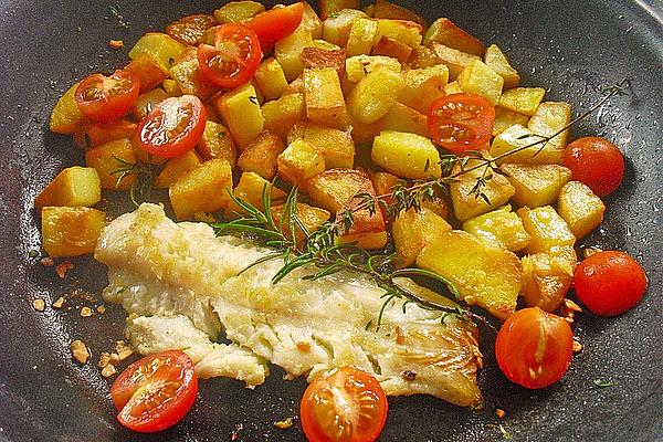 Pollack Fillet on Mediterranean Herb Potatoes