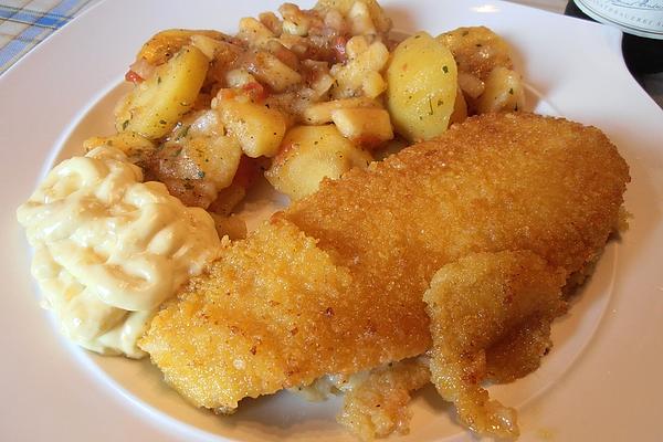 Pollock with Potato and Apple Salad