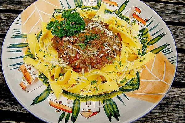 Porcini Mushrooms with Ribbon Noodles