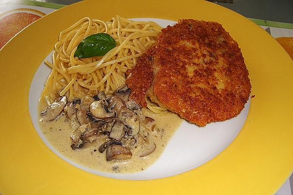 Pork Fillet in Parmesan Breading with Lemon Spaghetti