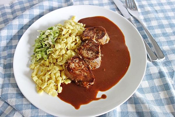 Pork Fillet in Port Wine Cream Sauce