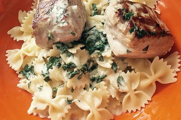 Pork Fillet Medallions with Basil and Lemon Sauce