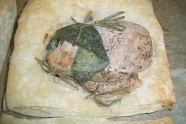 Pork Fillet on Puff Pastry Corners