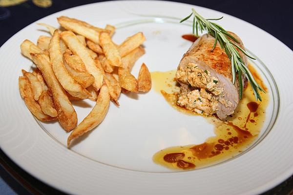 Pork Fillet with Filling Of Goat Cheese, Garlic and Rosemary