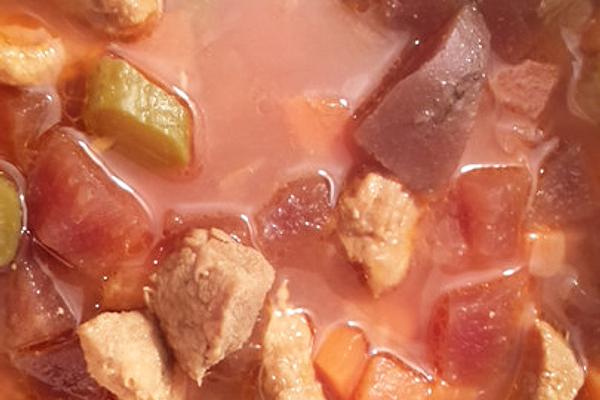 Pork Goulash with Beetroot