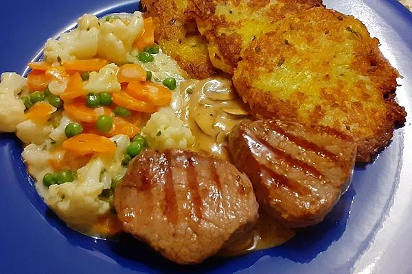 Pork Medallions in Madeira Mushroom Cream Sauce