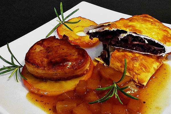 Pork Medallions with Baked Apple – Honey – Sauce