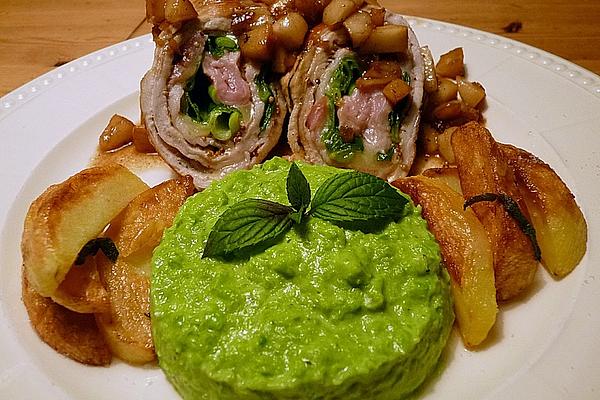 Pork Roulades with Spring Onions and Mountain Cheese