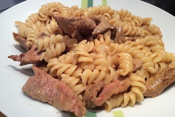 Pork Strips in Wine Sauce