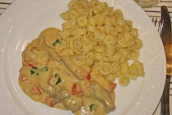 Pork Strips with Gorgonzola Sauce